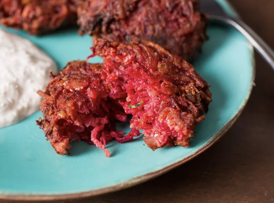 Beet Fire Brew Potato Latkes